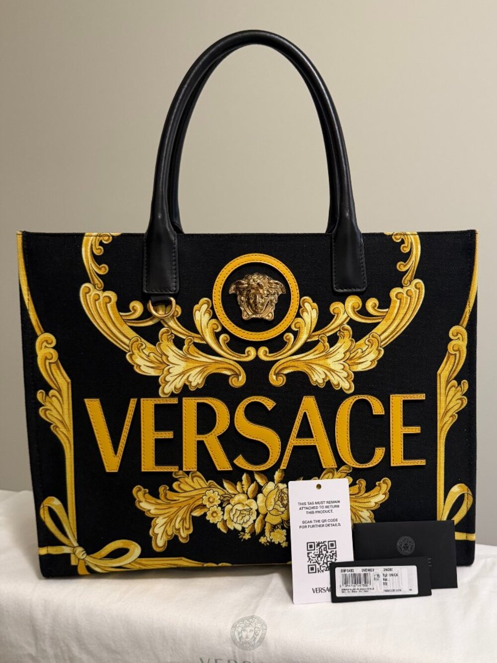 VERSACE Cameo La Medusa Large Tote Bag